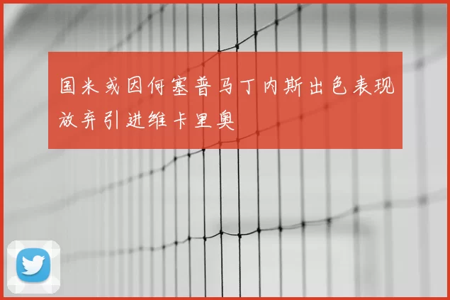 国米或因何塞普马丁内斯出色表现放弃引进维卡里奥