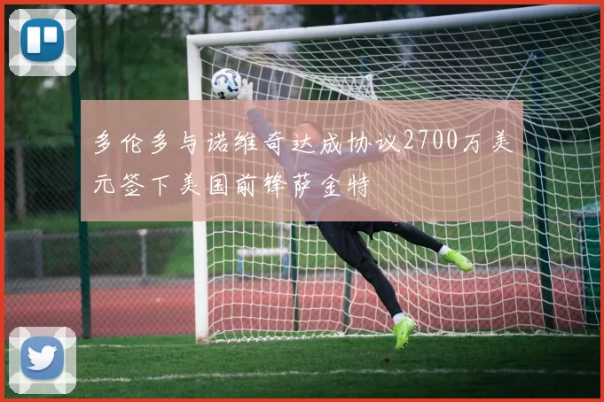 多伦多与诺维奇达成协议2700万美元签下美国前锋萨金特